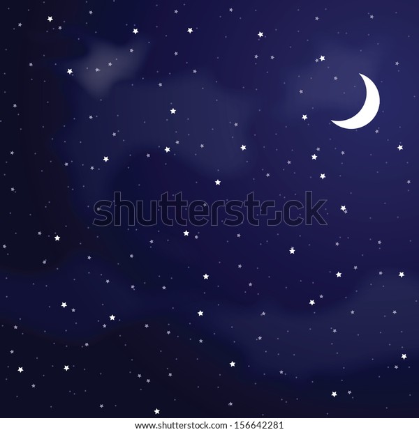 夜空のベクターイラスト のベクター画像素材 ロイヤリティフリー 156642281