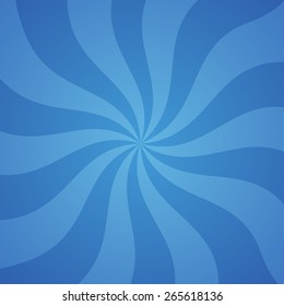 Vector Illustration of Night Sky, Abstract background in blue color with twisted curve shapes