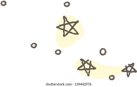Ilustración vectorial del cielo nocturno de manera lechosa