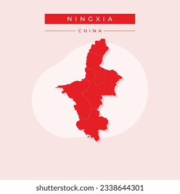 Vector illustration vector of Ningxia  map China