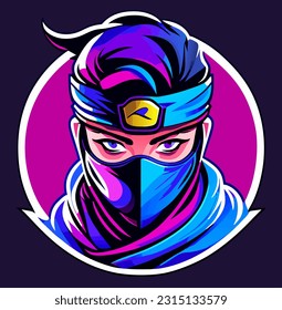 Vektorgrafik von Ninja-Cartoon