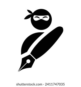 Vector Illustration of Ninja Logo Icon Art