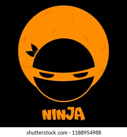 Vector illustration of a ninja logotype