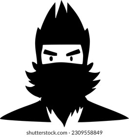 ilustración vectorial de la caricatura de ninja man