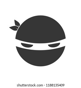 Vector illustration of a ninja silhouette design template 