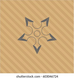 Vector illustration of Ninja Star icon vector symbol flat  app web concept

