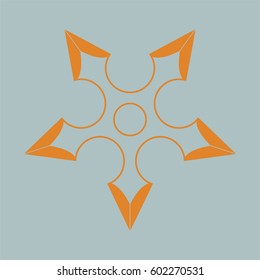 Vector illustration of Ninja Star symbol
