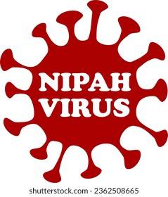 Vector illustration of Nipah virus of paramyxovirus type