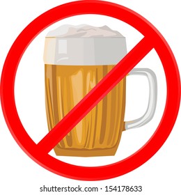 vector illustration no alcohol