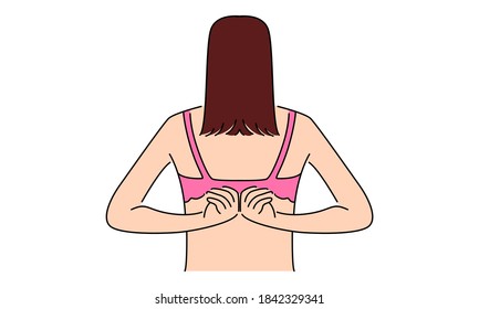 Vector Illustration Of No Bra Day Concept