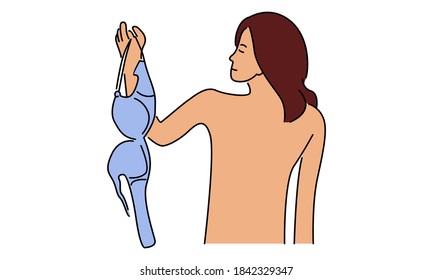 Vector Illustration Of No Bra Day Concept