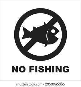 Vector Illustration Of No Fishing Icon