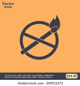 Vector illustration of no flame