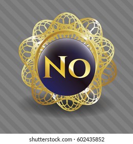 Vector illustration of No gold emblem icon

