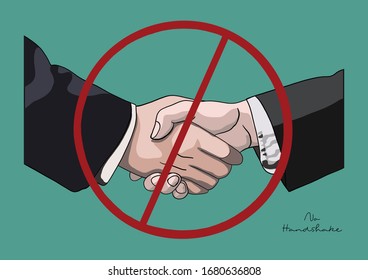 Vector Illustration of No Handshake