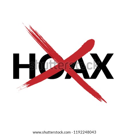 Vector illustration of NO hoax