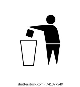 Vector illustration no littering sign. Do not litter prohibition sticker for public places. Throwing garbage, waste
