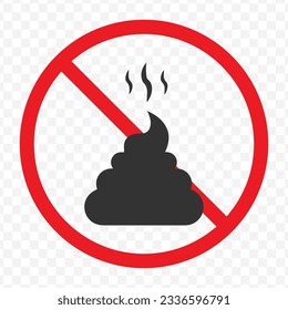 Ilustración vectorial de ningún icono de poops en color oscuro y fondo transparente (PNG).