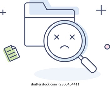 vector illustration no search results