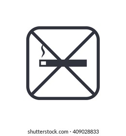 Vector illustration of no smoke icon. Premium quality web icon