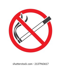 vector illustration no smoking area flat design