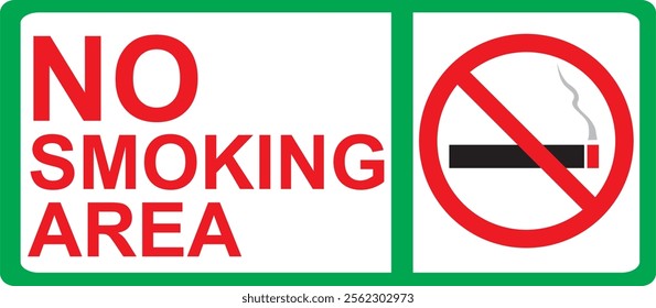 Vector illustration of No Smoking Area Sign 