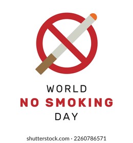 Vector illustration of No Smoking Day poster. Observed annually on March