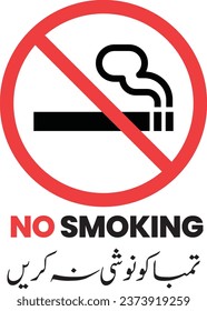 Imagen vectorial de un ícono de "No al tabaco", con un cigarrillo tachado, que representa la prohibición del tabaco y los cigarrillos electrónicos. Perfecto para publicidad dinámica y materiales promocionales.