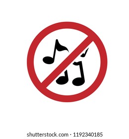 Vector illustration of NO sound