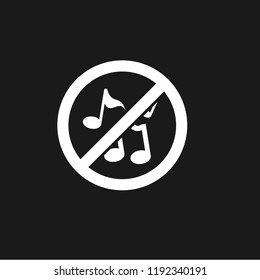 Vector illustration of NO sound