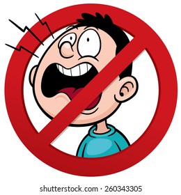Vector illustration of No talking sign