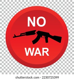 Ilustración del vector No icono de guerra