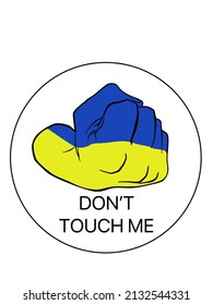 Vector Illustration no war, no terrorism poster. Dangerous  icon, don’t touch me sign
