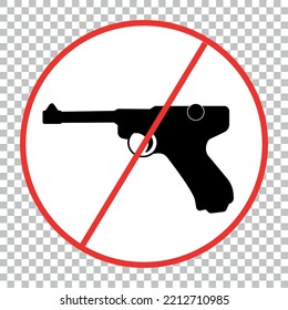 Vector illustration no weapons sign