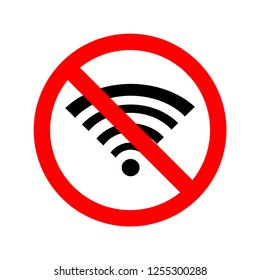 Vector illustration of no wifi signal.