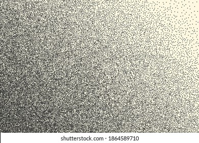 Vector illustration of noise, dots, gradient, stipple. The background is diagonal.