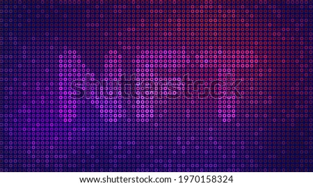 Vector illustration of a non fungible token. NFT background for infographics. Digital technology concept. Crypto art. Futuristic neon wallpaper with typography.