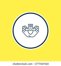 Vector Illustration Of Nonprofit Organization Icon Line. Beautiful Justice Element Also Can Be Used As Charity Icon Element.