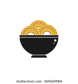 Vector Illustration of noodle in bowl