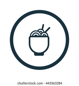 Vector illustration of noodles icon