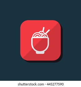 Vector illustration of noodles icon