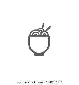 Vector illustration of noodles icon on white background