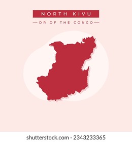 Vector illustration vector of Nord Kivu map Democratic republic of the Congo