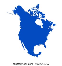 vector illustration of North America map