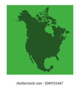 vector illustration of North America map