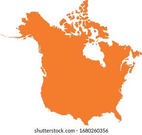 vector illustration of North America map