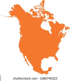 vector illustration of North America map