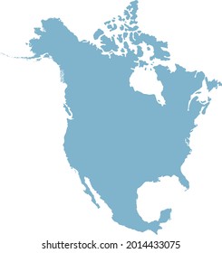ilustración vectorial del mapa de América del Norte