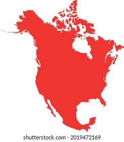 vector illustration of North America map