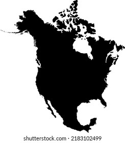 Vector Illustration of North America map